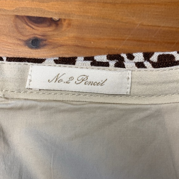 J.Crew NWT Pencil Skirt #2, 100% Linen, Animal Print, Lining w Stretch - Picture 9 of 14